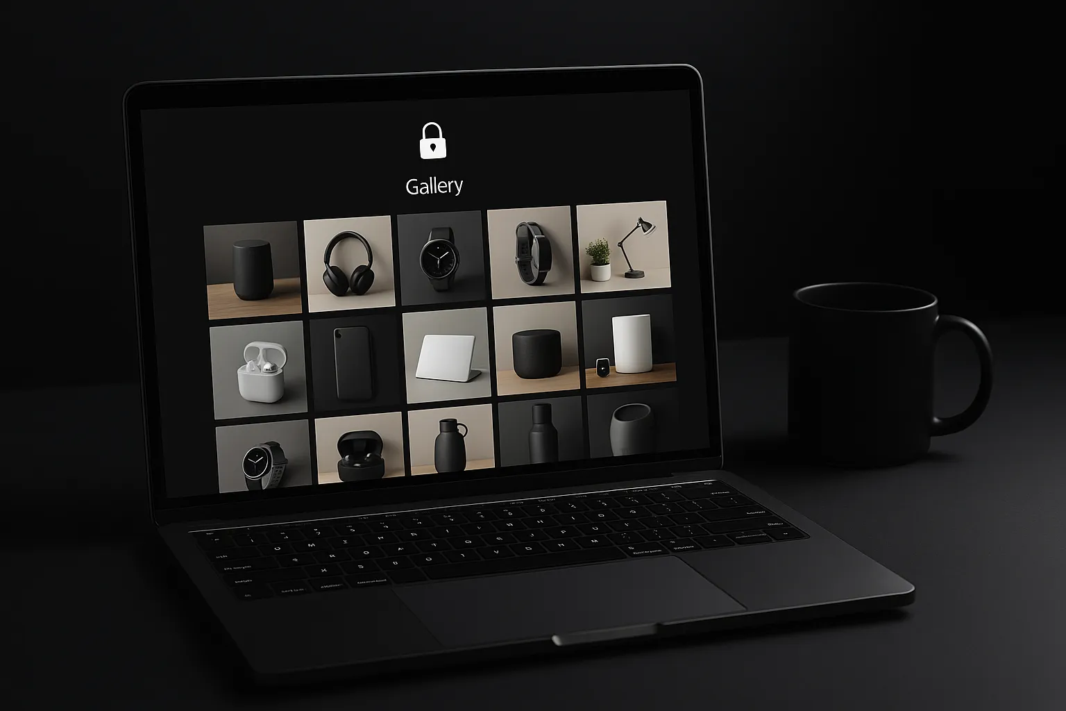 imágenes en una galería online